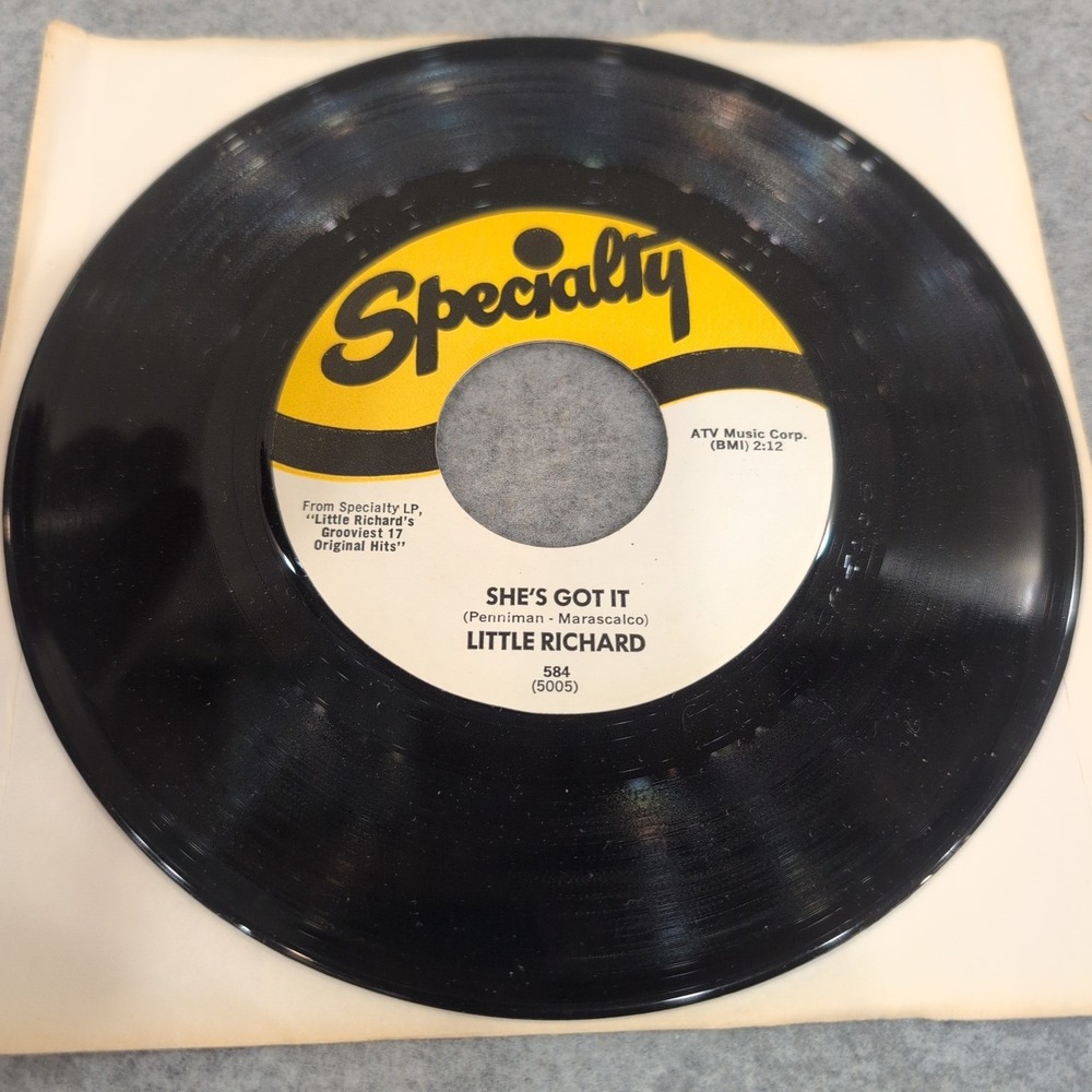 Little Richard - She's Got It / Heeby-Jeebies 45 RPM Specialty 584 Vinyl - Picture 2 of 3